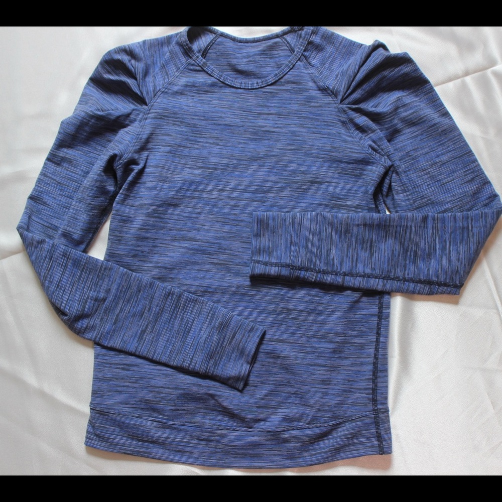 Lululemon Heather Long Sleeve Blue Top